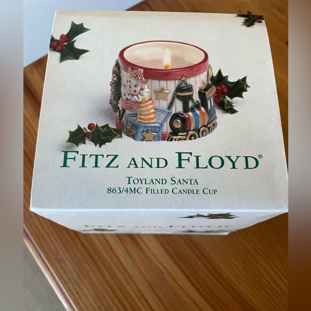 Fitz and Floyd Toyland Santa Candle